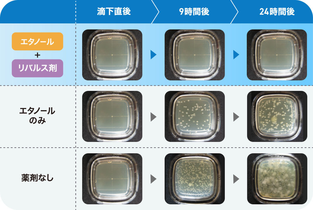 除菌液の持続効果